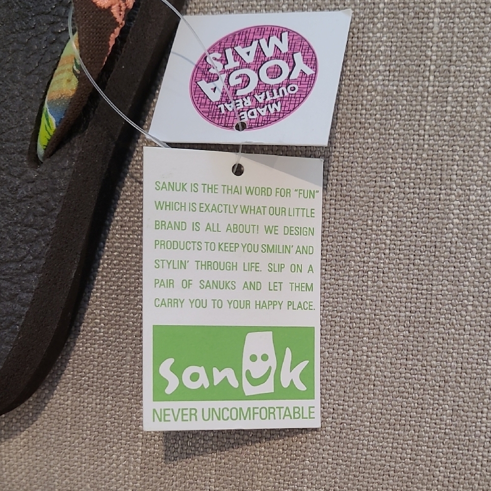 Sanuk Brown Thong Sandals - Picture 10 of 14